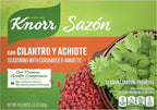 Knorr Sazón Flavorful Seasoning for Sauce, Meat, Poultry, Fish, Seafood, Stews, Rice, Beans, and Other Dishes Cilantro and Achiote No Artificial Flavors 5.6 oz, 32 Count