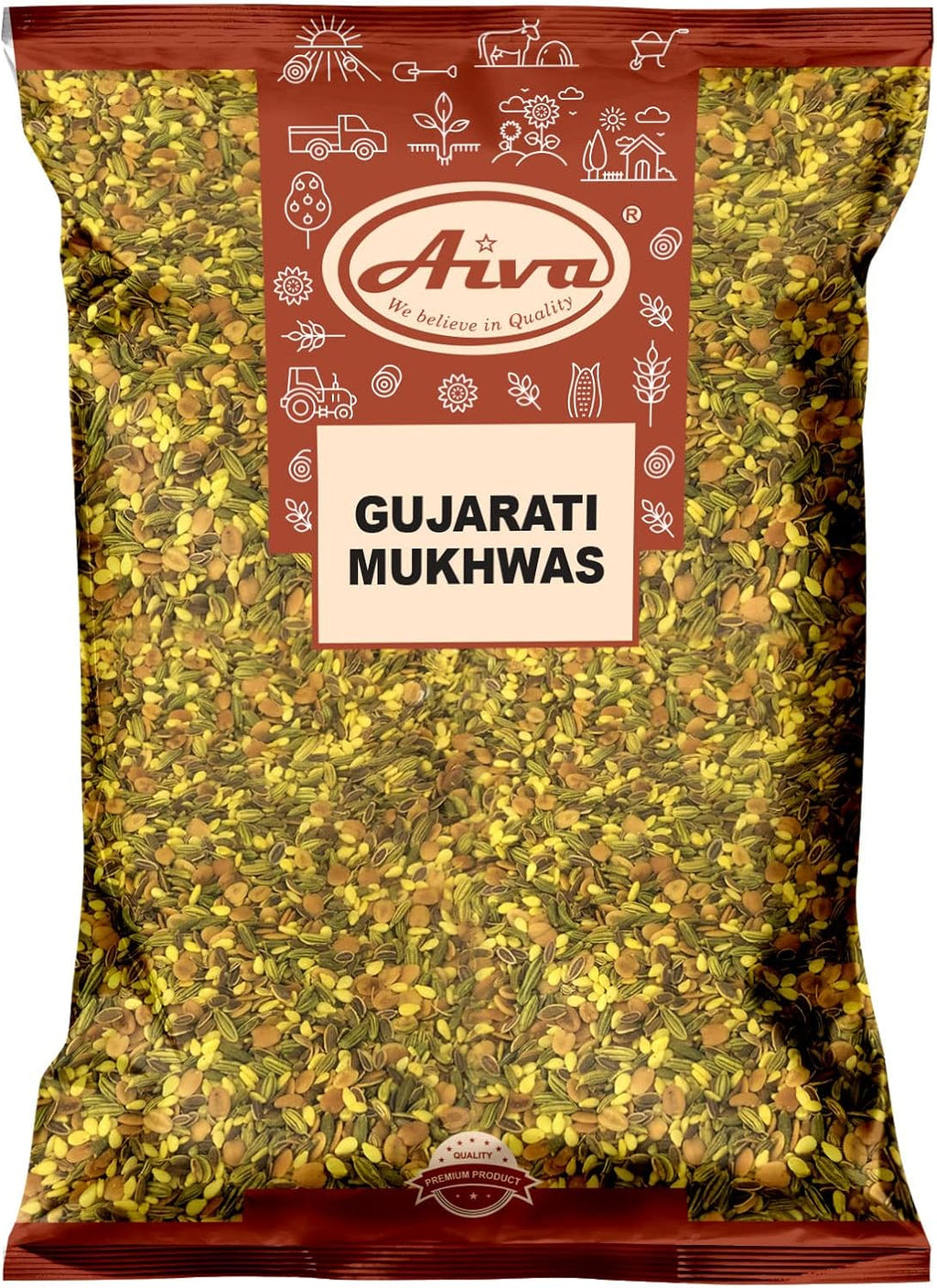 AIVA Gujarati Mukhwas 14oz - Traditional Indian Mouth Freshener Blend | Digestive Mouth Freshener |After-Meal Snack