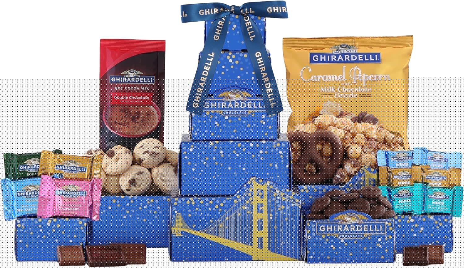 Ghirardelli Chocolate Gift Tower by Wine Country Gift Baskets Gift for Families College Students Appreciation and more