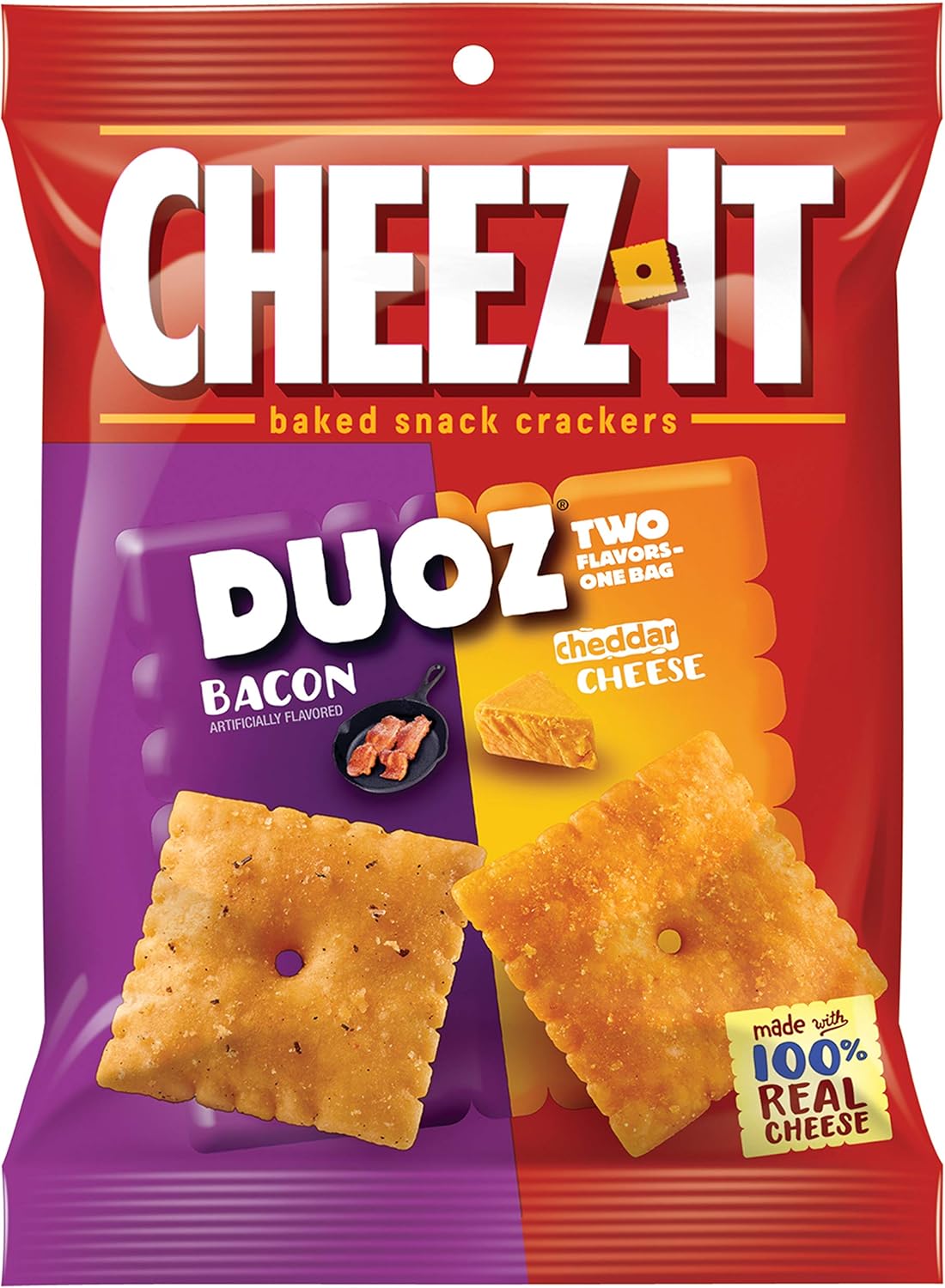 CheezIt Duoz Bacon & Cheddar 4.3Oz(Pack of 6)