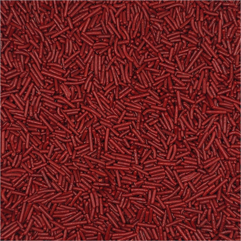 NCS Maroon Jimmies Edible Sprinkles – Cupcake, Cake & Cookie Decorations, 7 oz
