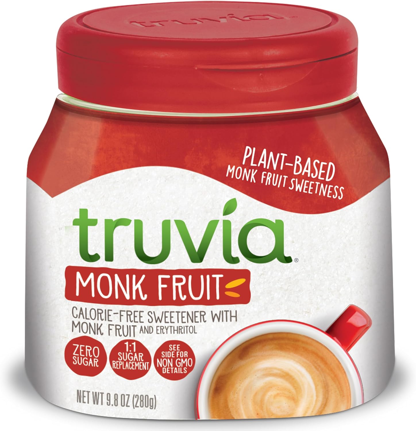 Truvia Calorie-Free Sweetener from the Monk Fruit Spoonable, 9.8 oz Monkfruit Jar