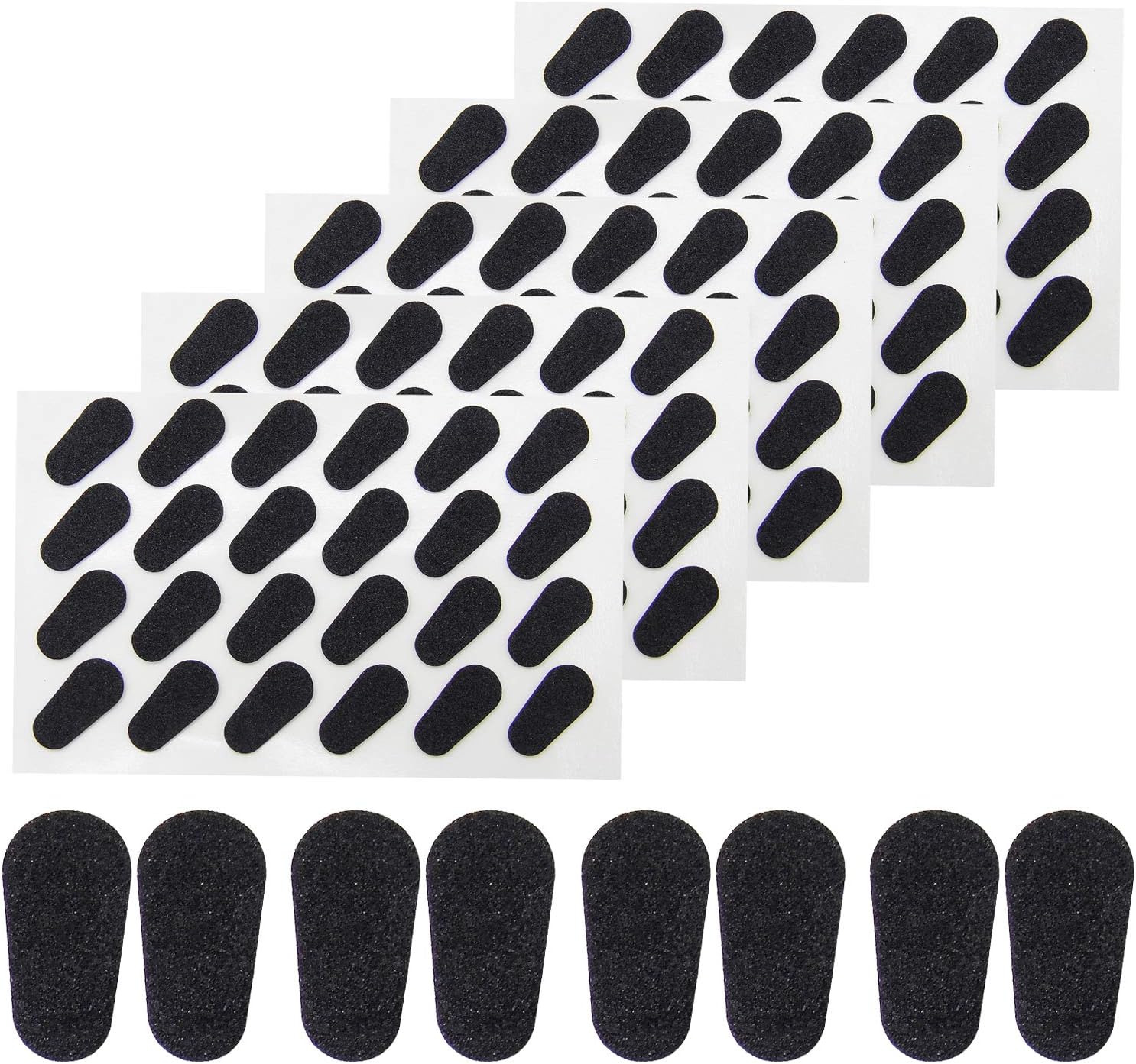 60 Pairs Adhesive Eyeglass Nose Pads Soft Foam Nose Pads Self Anti-Slip Eyeglass Nose Pads Thin Nosepads for Eyeglasses Sunglasses (Black)
