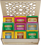 Twinings Tea Sampler Collection – 80 Tea Bags, 22 Flavours/Assorted Tea, Gift Set in Decorative MDF Box – Wooden Organizer Tea Chest Included – Ideal for Home, Office, Family & Friends (White MDF Box)