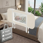 NUTIKAS Portable Bed Rails for Toddlers, 36" Foldable Travel Bed Rail for Camper Bunk, Twin Bed, Collapsible Kids Safety Bedrail with Adjustable Height