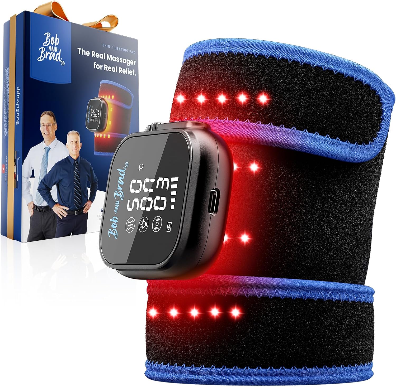 BOB AND BRAD Infrared Red Light Wrist Wrap, FSA-HSA Eligible, Cordless Heating Pad with Vibration Massage for Carpal Tunnel, Arthritis, Tendonitis Discomfort Relief, Joint Support for Hand, Arm, Elbow