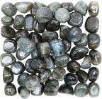 Crocon® 1lb Labradorite Tumbled Stones And Crystals Bulk 2000+ Carats, Polished Stones Rock Collection Vase Filler Tumbles Crystals Healing Reiki Gemstone Gifts, Fountain Tumbles Size 20 mm
