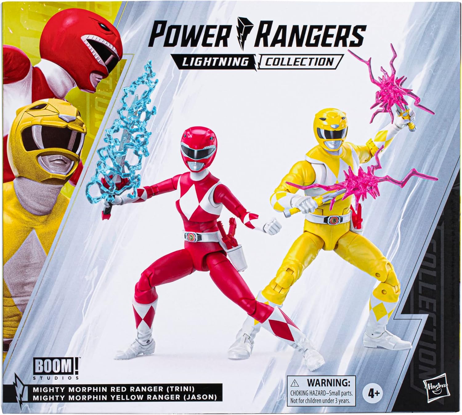 Hasbro Power Rangers Lightning Collection Mighty Morphin Yellow Ranger & Red Ranger ''Swap'' Jason & Trini Boom Comics 2-Pack 6-Inch Action Figures, (F6887)