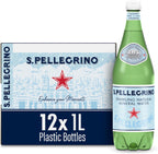 S.Pellegrino Sparkling Natural Mineral Water, 33.8 fl oz. Plastic Bottles (Pack of 12)
