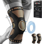 NEENCA 2 Pack Knee Braces for Knee Pain, Compression Knee Sleeves with Patella Gel Pad & Side Stabilizers, Knee Support for Men Women, Meniscus Tear, Arthritis, Joint Pain, ACL,PCL,MCL,Runner, Workout