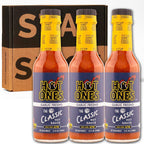 Hot Ones The Classic Garlic Fresno Edition Hot Sauce Made With Natural Ingredients & Bold Flavors From Fresno Chile Peppers & Extra Garlic, 5 fl oz Bottle (3-Pack)