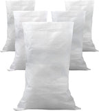 5 x Garden Sacks and Debris in Extra Strong Polypropylene - 105 x 55 cm - Multipurpose Bag for Packaging, Vegetables, Sand, Rubble, DIY - Storage Box - White