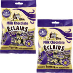 Walkers Nonsuch Milk Chocolate Eclairs 5.29 oz (Pack of 2) - Traditional British Chewy Butter Toffee Candy, Classic English Creamy Toffee Sweets, Imported UK Chocolates Gourmet Gift