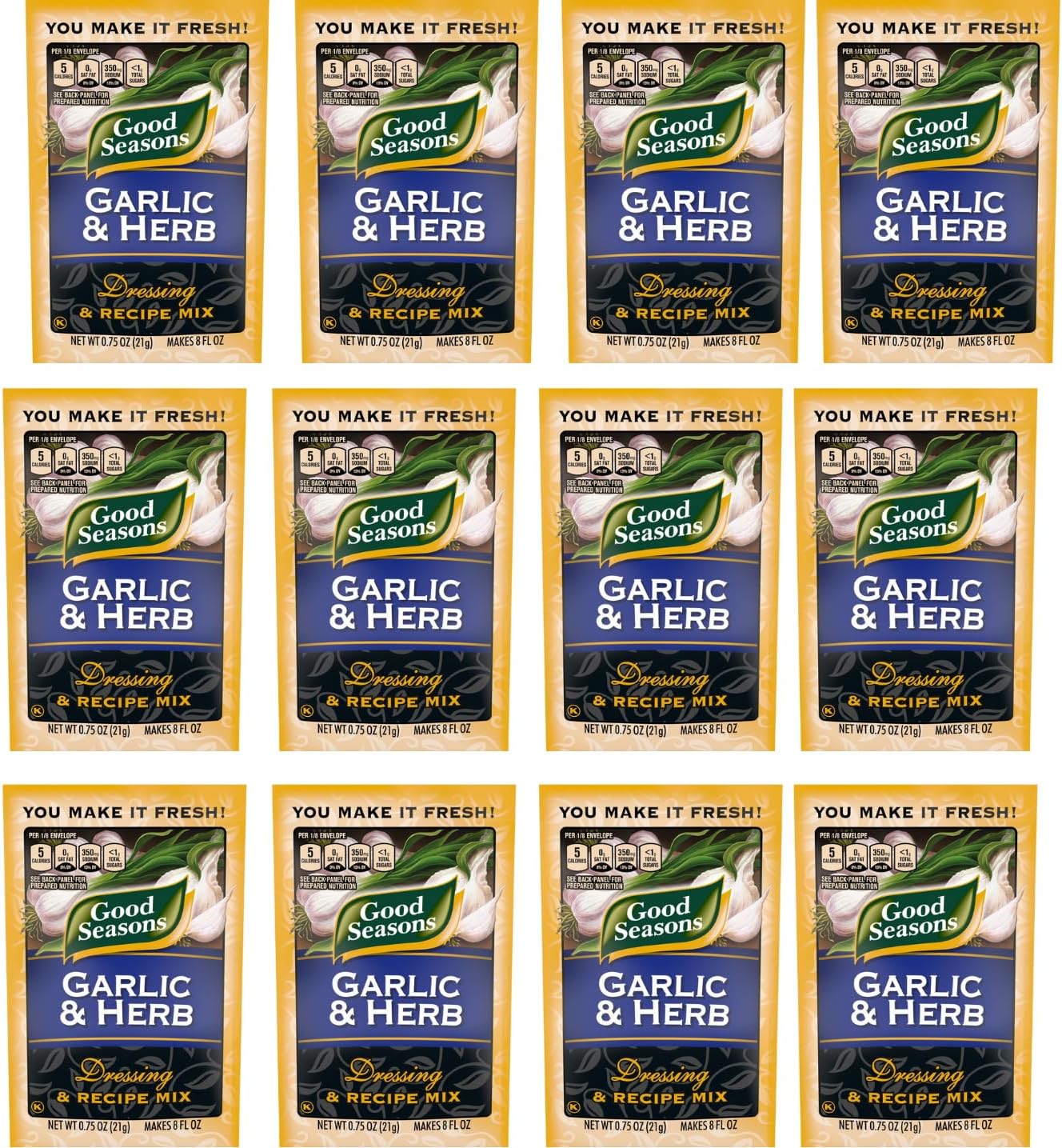 Good Seasons Garlic & Herb Dressing & Recipe Mix, 0.75 OZ