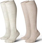 LEVSOX Cotton Compression Socks for Women&Men 20-30mmHg Knee High Cute Support Sock for Nurses Pregnancy Travel