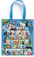 Galison Purrfect Nook Reusable Shopping Bag - Environmentally Friendly Lightweight Reusable Shopping And Grocery Bag