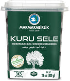 Marmarabirlik Black Olives, Turkish Dry Cured Black Olives, Hand-Picked, Healthy Snacks, Natural Mediterranean Flavor, Perfect for Salads and Mezze, Vegan, Kosher and Halal, Small, 28 Oz (800g)