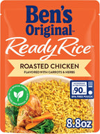 BEN'S ORIGINAL Ready Rice Roasted Chicken Flavored Rice, Easy Dinner Side, 8.8 oz Pouch