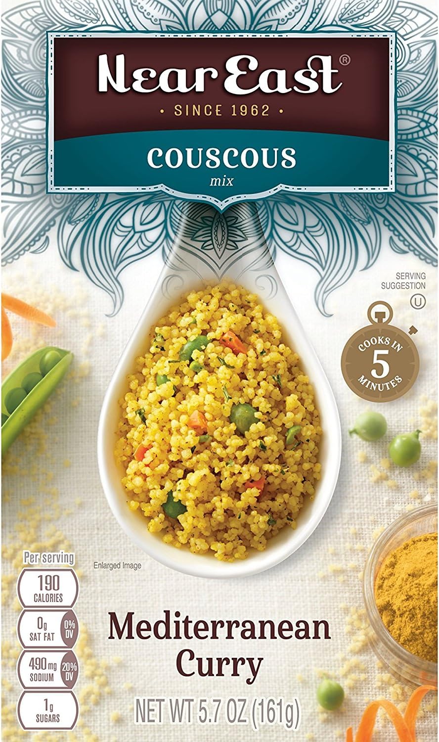 Near East Couscous Mix, Mediterranean Curry, 5.7 Oz(Pack of 12)