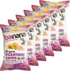 Barnana - Organic Plantain Chips, Himalayan Pink Salt, Healthy Snack Made With 100% Coconut Oil, Non-GMO, Potato Chip Alternative, Zero Sugar, Paleo, Grain-Free, USDA Organic, Vegan (2 oz, 6-Pack)