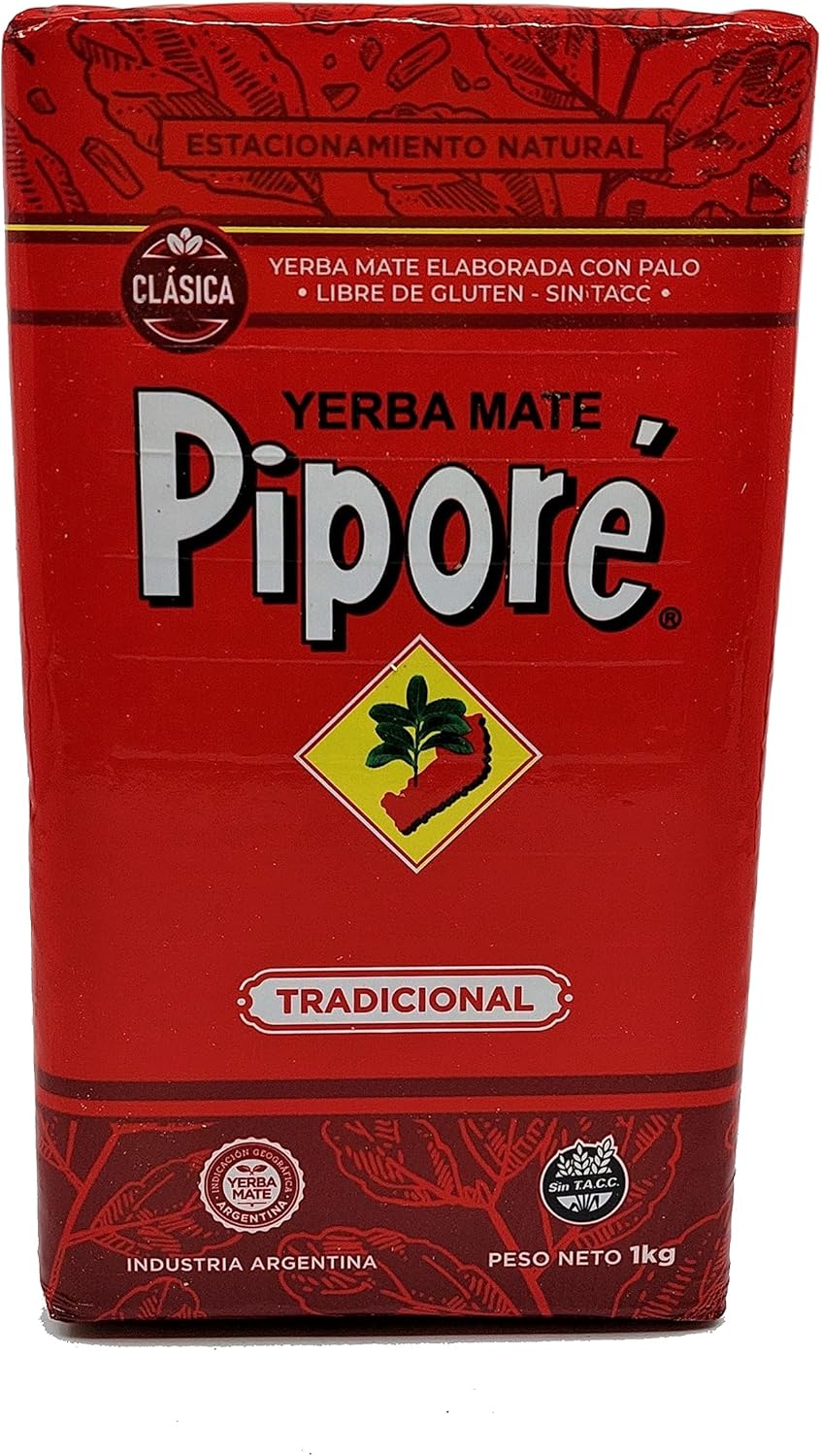 Yerba Mate Pipore Regular Four 2.2 Bags pack of 4 (4 Kilos 8.8 Lbs)