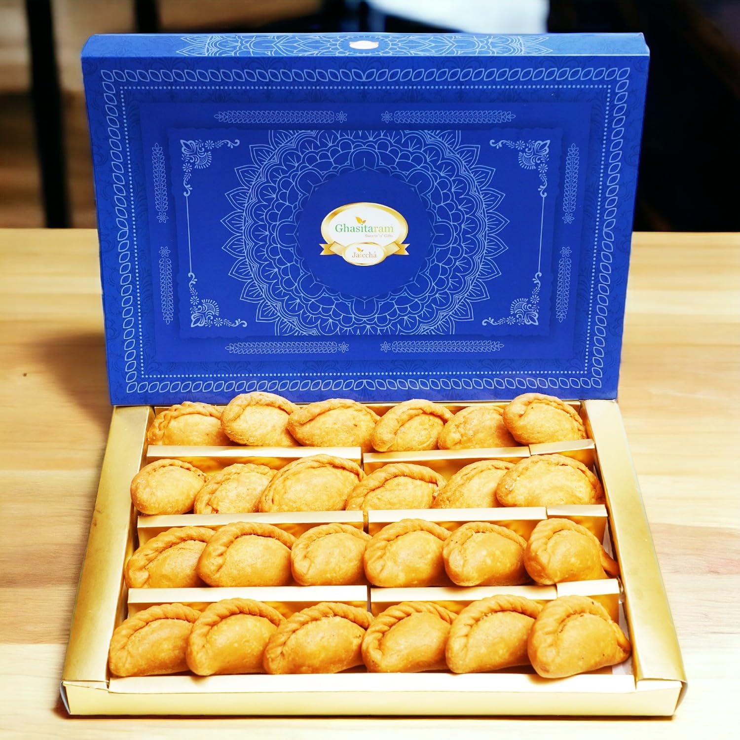 Ghasitaram Gifts Holi Sweets Holi - Sweets/ Holi Hampers/ Thandai Sugarfree Dry Sweet Gujiya 600 GMS