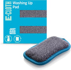 E-Cloth Washing Up Pad, Premium Microfiber Non-Scratch Kitchen Dish Scrubber Sponge, Ideal for Dish, Sink and Countertop Cleaning, 100 Wash Guarantee, Blue, 1 Pack