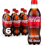 Coca-Cola Cherry Soda Soft Drink, 16.9 fl oz, 6 Pack
