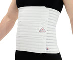 ITA-MED 12" Abdominal Binder for Men, Adjustable & Breathable Post Surgery Compression Garment, Ideal for Post-Surgical Patients & Individuals with Hernias (White, Medium)