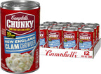 Campbell's Chunky Soup, New England Clam Chowder, 18.8 Oz Can (Case of 12)