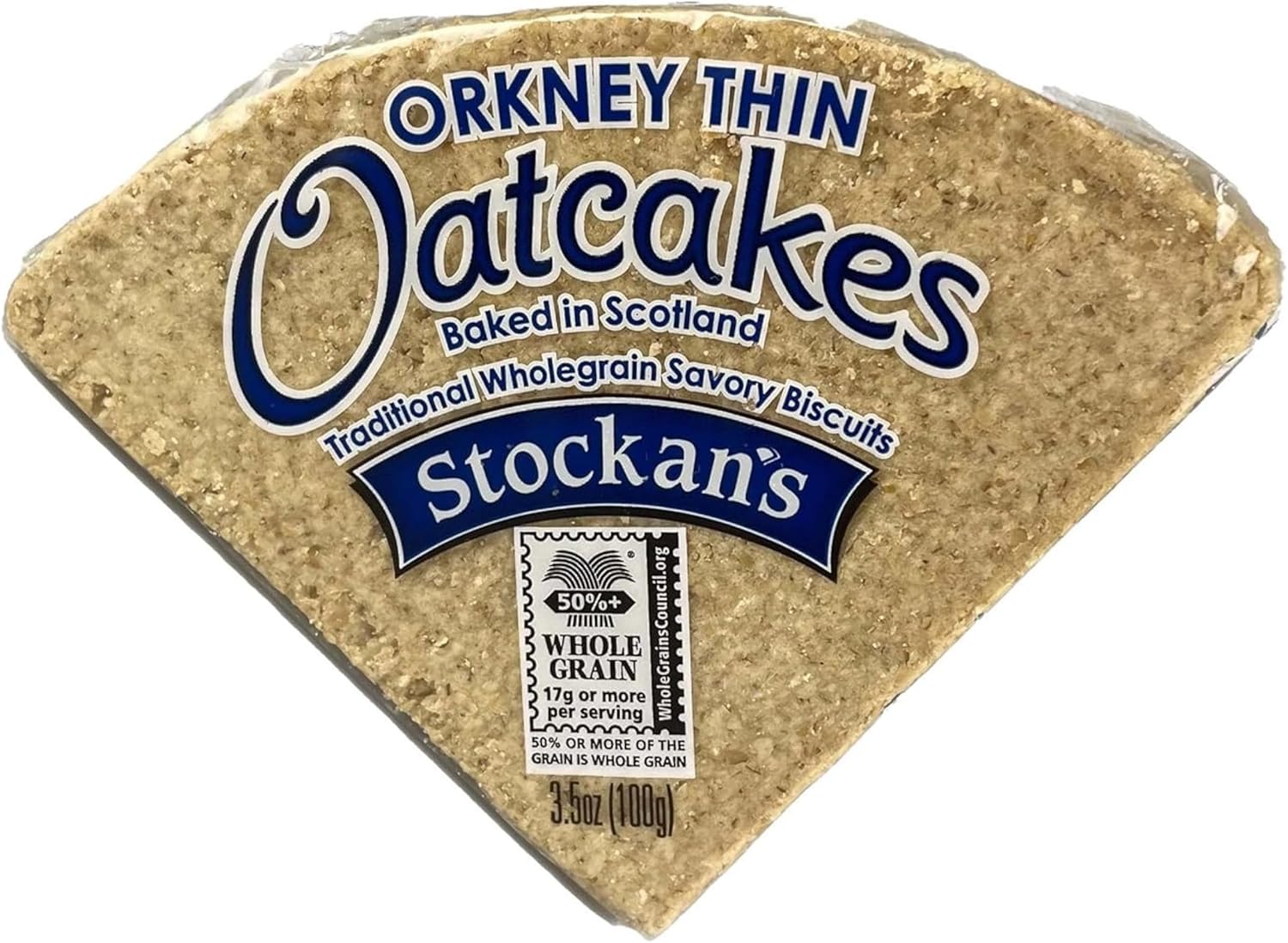 Stockan's Orkney Wholegrain Thin Oatcakes - Traditional Scottish Savoury Biscuits Imported from Scotland - 2 Packs (8 Oatcakes in Each Pack)