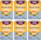 Yogi Tea Breathe Deep Tea - 16 Tea Bags per Pack (6 Packs) - Organic Respiratory Tea - Supports Respiratory Health - Includes Licorice Root, Eucalyptus Leaf, Ginger Root & Cinnamon Bark