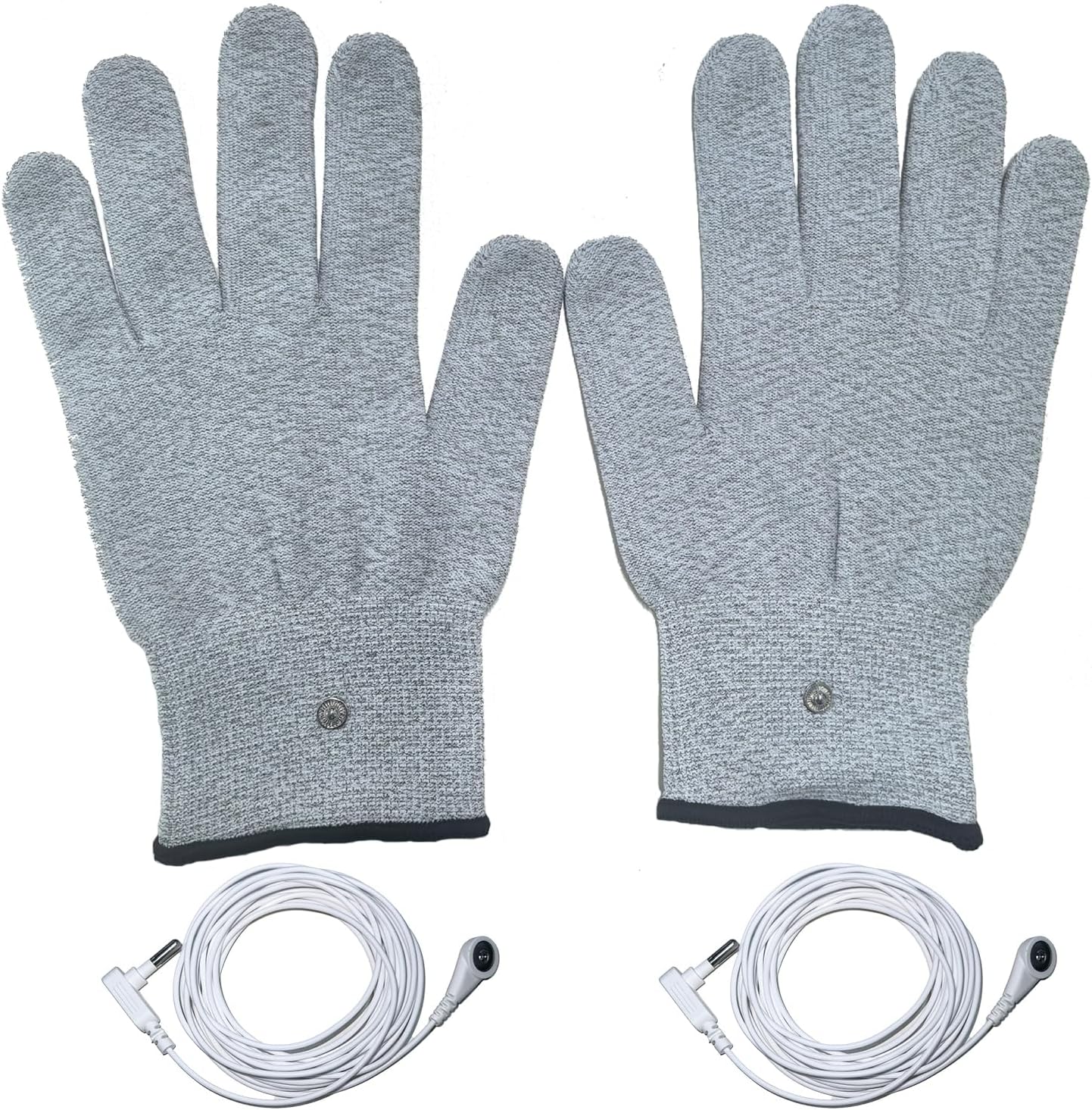 Conductive Silver Fiber Gloves,Grounding Gloves,Release Static Electricity,Massage Glove,Touch Screen,1 Pair(Includes 2 Grounding Wire)