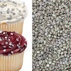 Silver Sequin Confetti Sprinkles for Cakes and Cupcakes 4 oz