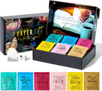 Thoughtfully Gourmet, Tea Affirmations Christian Prayer Gift Set, Includes 6 Flavors of Tea with Bible Verses from Psalms and Other Books to Rejoice, Pack of 90