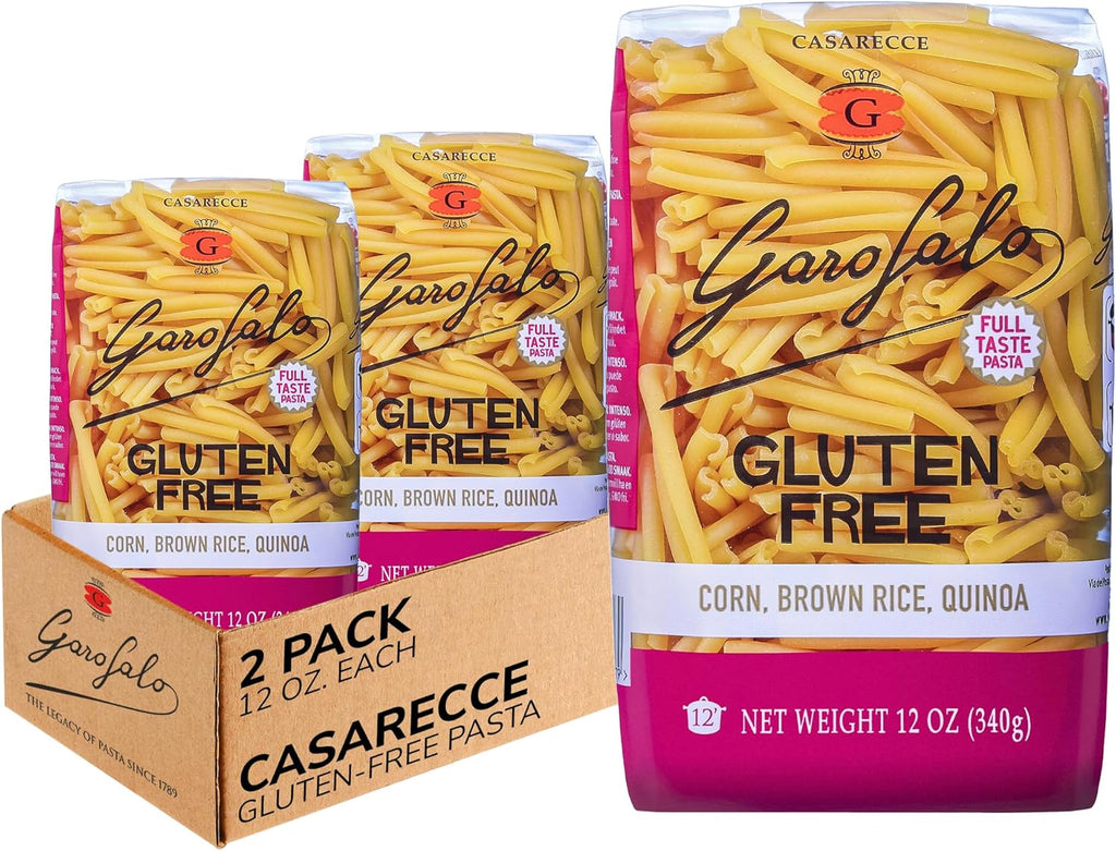 Garofalo - Premium Gluten-Free Casarecce Pasta, Italian Made, Corn, Rice, Potato & Quinoa Blend, Bronze-Drawn, Al Dente (2 pack)
