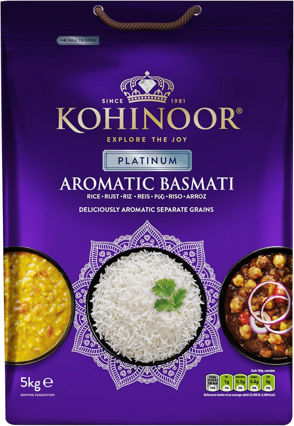 Kohinoor Platinum Basmati Rice 10 Pound Bag