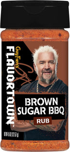 Guy Fieri's Flavortown Brown Sugar BBQ Dry Rub - Grill Seasoning For Chicken, Ribs, Steak, & Pork, Great for Smoking & Grilling Meats, Sweet & Smoky Flavor - 4.5 oz (Pack of 1)
