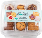 My Dad's Cookies Gluten Free Assorted Variety of Italian Cookies - Linzers, Biscotti, Graham Cracker Cookies, Chocolate Fudge Cookies - Dairy Free, Kosher, Bakery Fresh 20 Count Variety, 10oz Package
