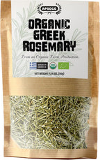 APSOGO Organic Dried Rosemary Leaves – 1.76oz Resealable Pouch – Premium Greek Whole Leaves, Rich Aroma & Green Color – Mediterranean Rosemary for Tea & Cooking