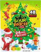 SOUR PATCH KIDS Big Kids Soft & Chewy Candy Holiday Advent Calendar, 24 Days (48 Pieces of Candy)