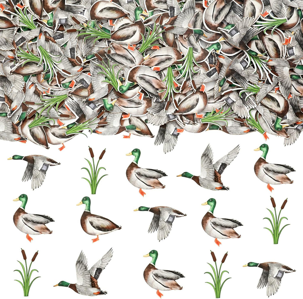 Sursurprise Duck Hunting Party Decorations, 200pcs Mallard Duck Confetti for Table, Mallard Duck Birthday Party Supplies