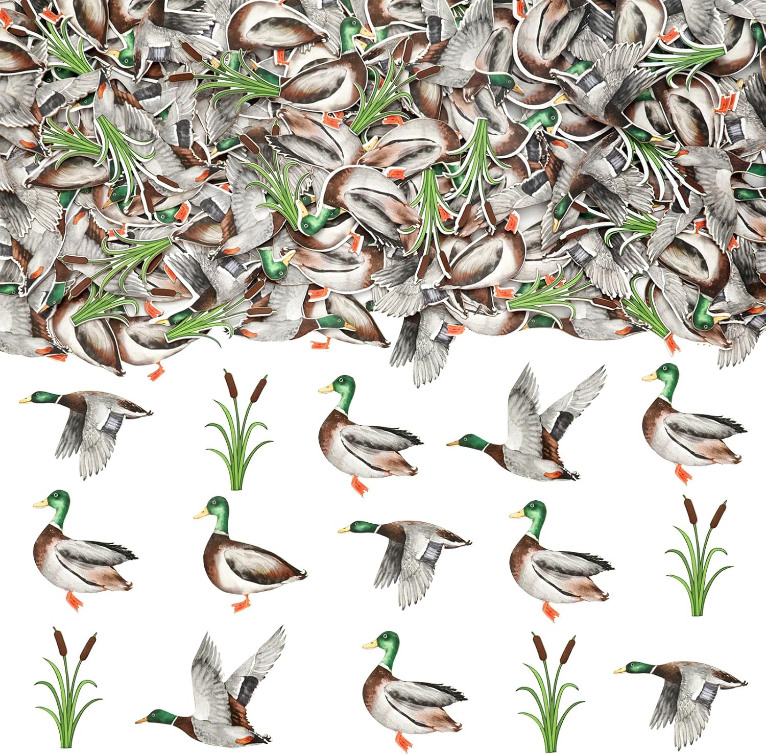 Sursurprise Duck Hunting Party Decorations, 200pcs Mallard Duck Confetti for Table, Mallard Duck Birthday Party Supplies