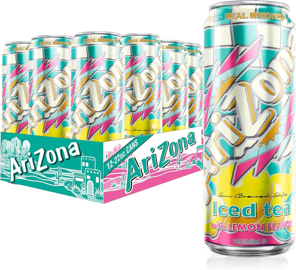 AriZona Lemon Tea - Big Can, 22 Fl Oz (Pack of 12)