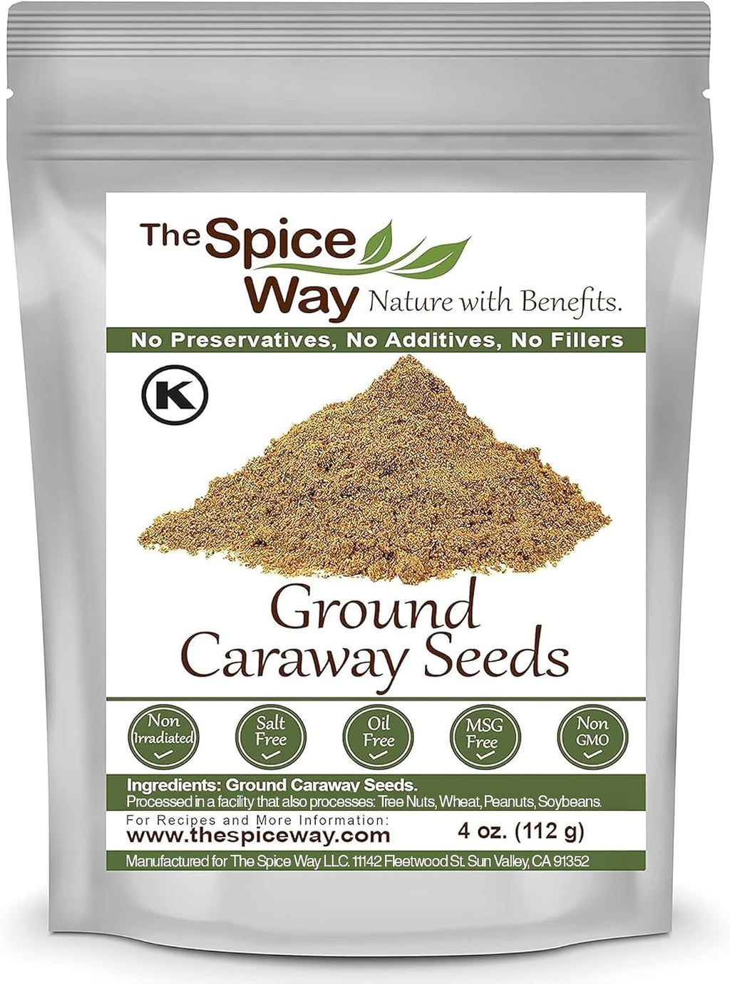 The Spice Way Caraway Seeds - Ground (4 oz) key ingredient in harissa, great for rye bread, pickles, sauces and spice blends.