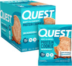 Quest Nutrition Snickerdoodle Protein Cookie, 15g Protein, 1g Sugar, 4g Net Carbs, Keto Friendly, High Protein, Low Carb; 12 Count