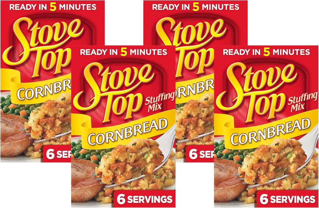 Stove Top Cornbread Stuffing Mix, 6 oz Box (Pack of 4)