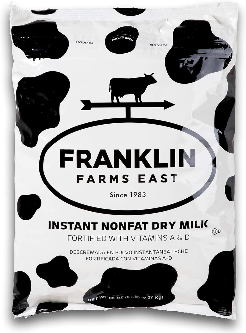 Premium USA Instant Nonfat Dry Milk - 5 pound bag bulk