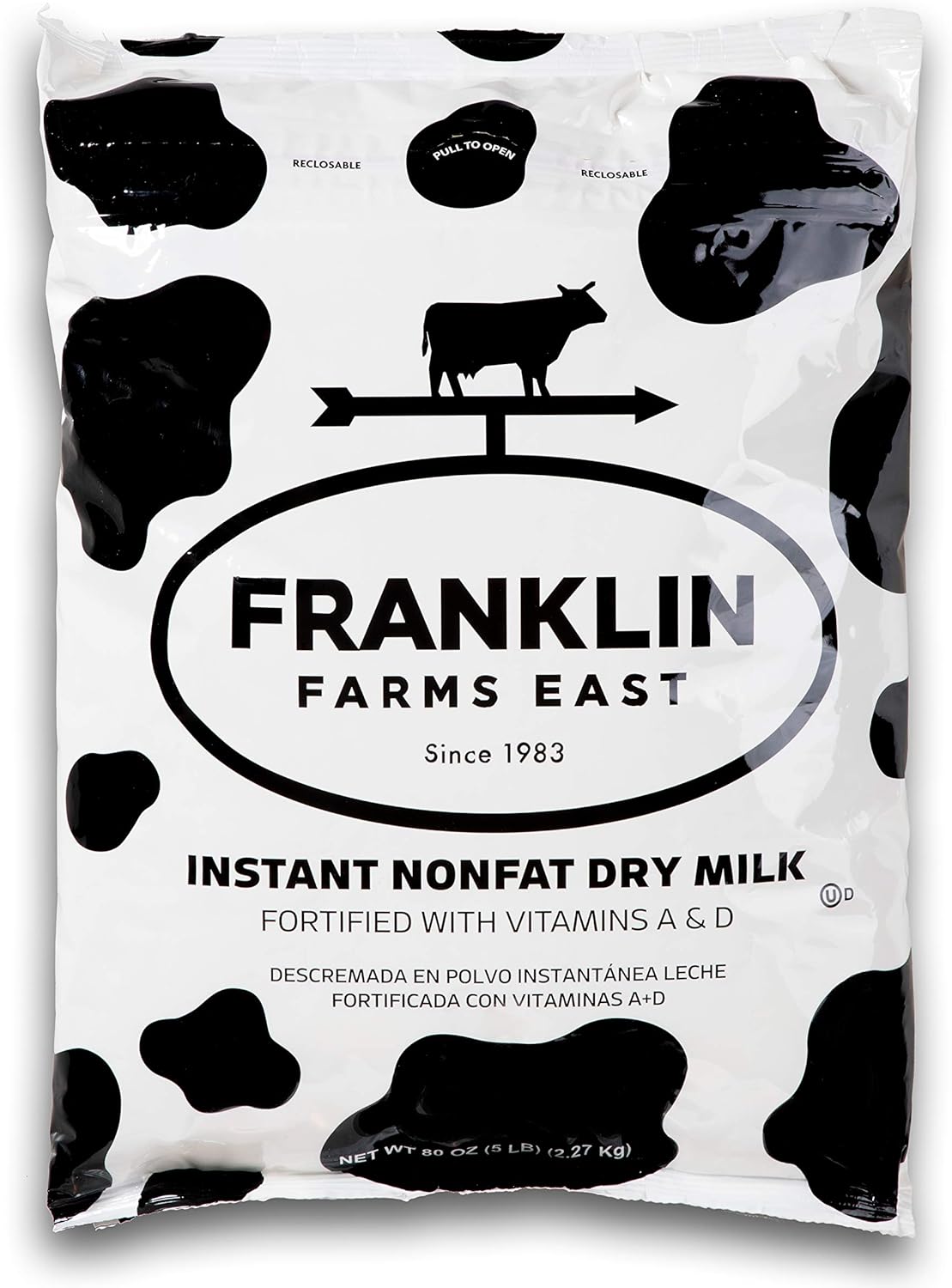 Premium USA Instant Nonfat Dry Milk - 5 pound bag bulk