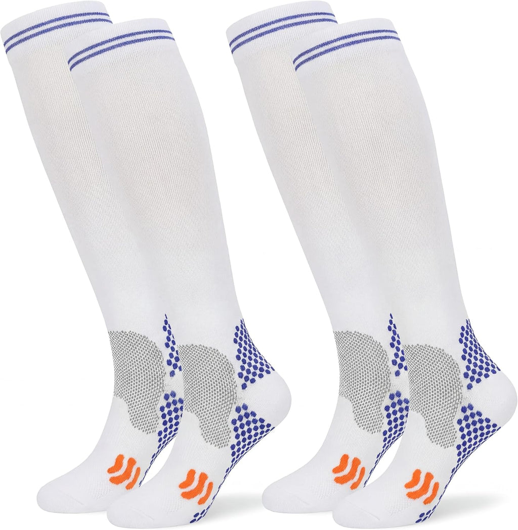 Compression Socks (2/3 Pair) for Men and Women 20-30 mmHg Regular and Plus Size Compression Scoks:Size S-7XL